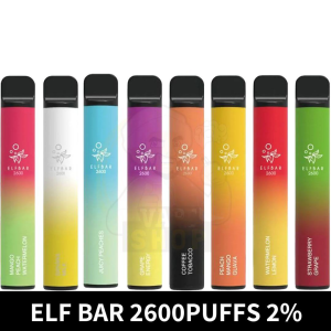 Elf Bar 2600 Puffs 2% nicotine Disposable Vape 1050mAh Vape in Dubai, UAE – Vape Shop AE